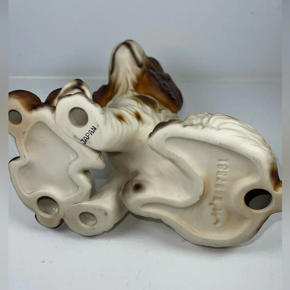 Harvey Knox Vintage rare all ceramic springer spaniel‎ dogs figurine-mid century